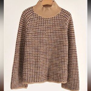 Brown and Tan Women's Sweater